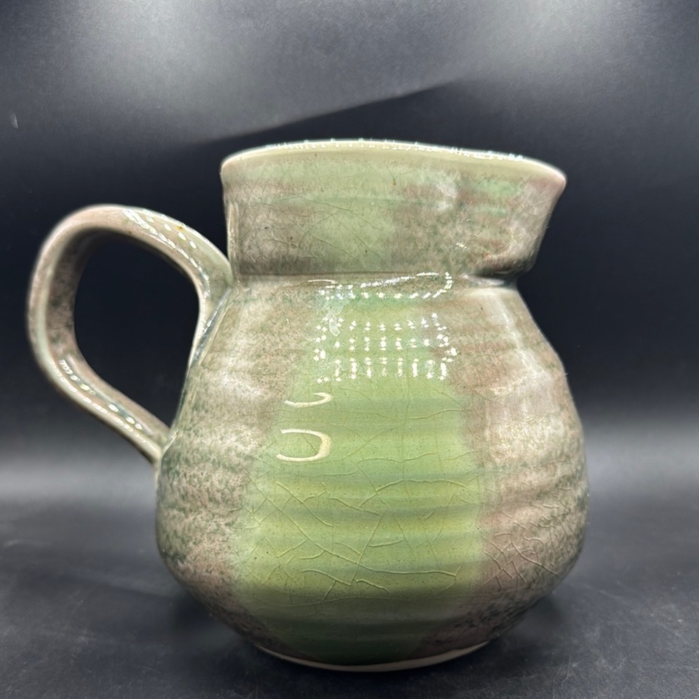 Elegant Green Ceramic Pitcher
